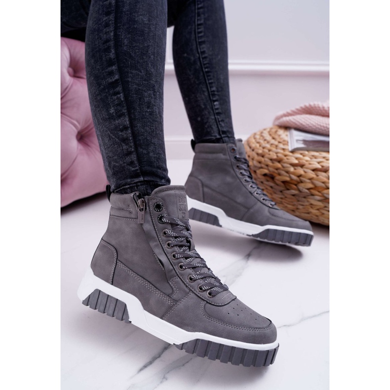 Zapatos Deportivos Mujer Big Star High Gris EE274222 1