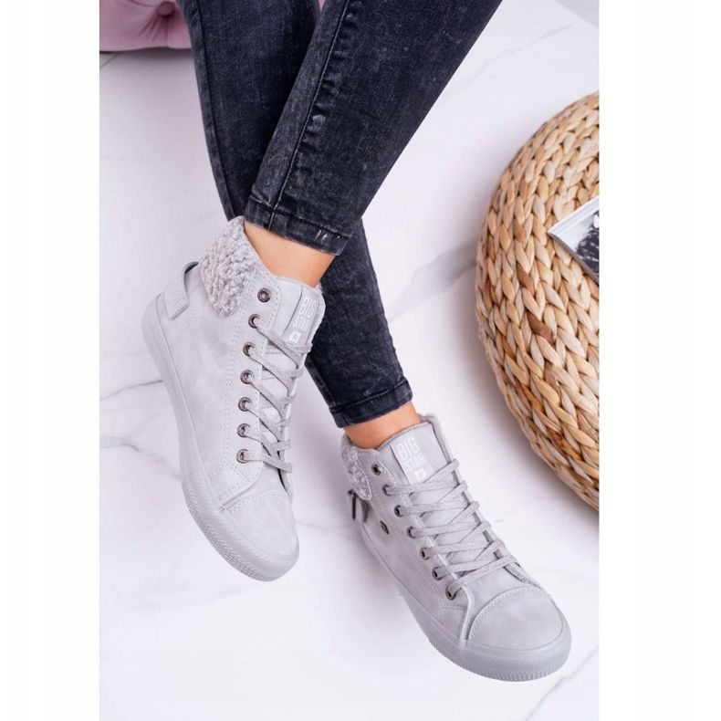 Zapatillas de Mujer Big Star High Warm Grey EE274079 gris 2