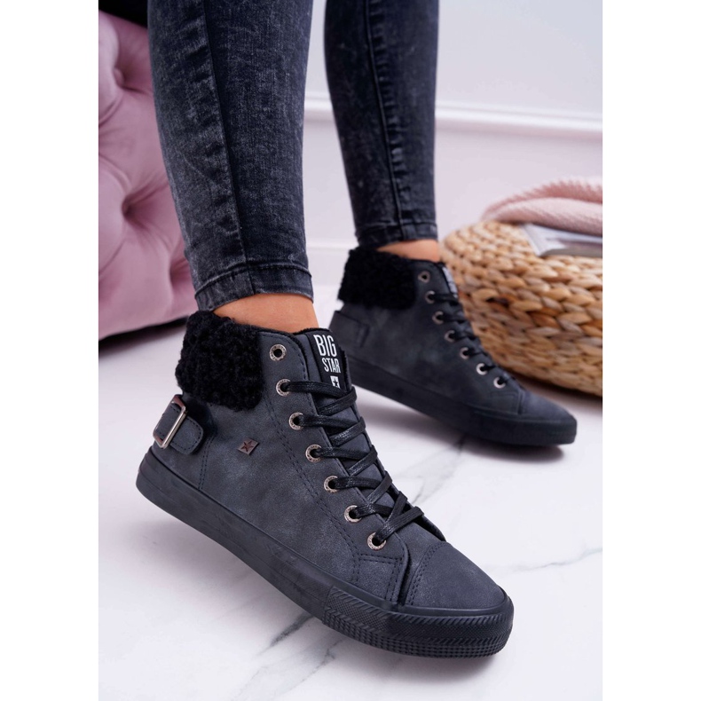 Zapatillas de Mujer Big Star High Warm Black EE274080 negro 1