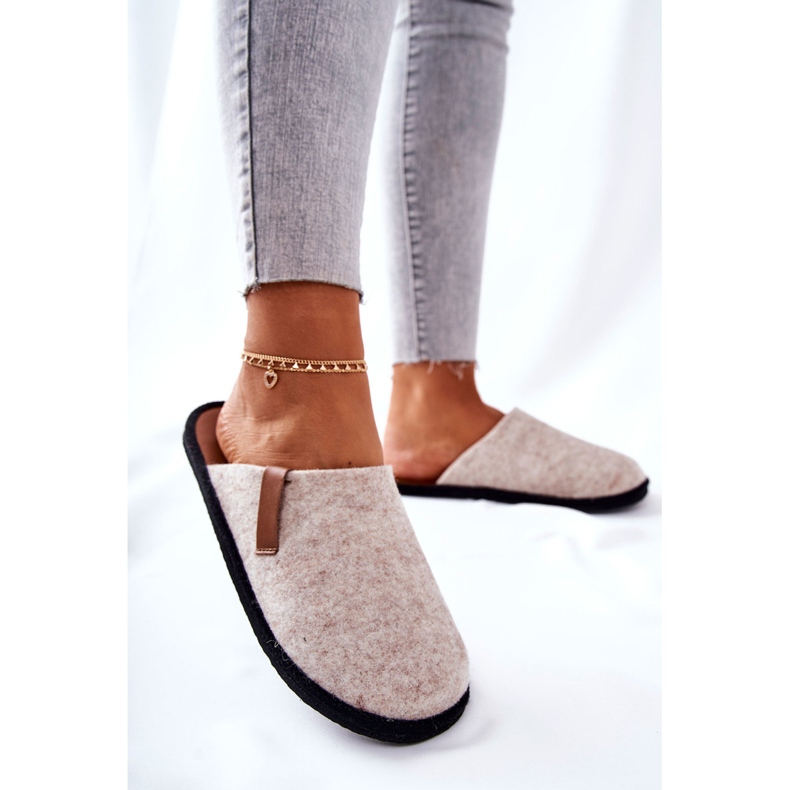 Pantuflas de Casa Mujer Big Star Beige D267862A 1