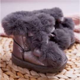 FRROCK Botas de abrigo para niños Botas de nieve gris oscuro Roofy 1