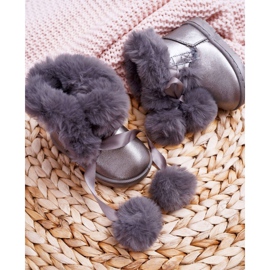 FRROCK Botas de abrigo para niños Botas de nieve gris oscuro Roofy 4