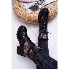SEA Botas altas de mujer Camo negro Trapery Nemtere 4