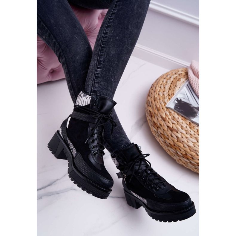 SEA Botas Altas Mujer Serpiente Negra Nemtere negro 2