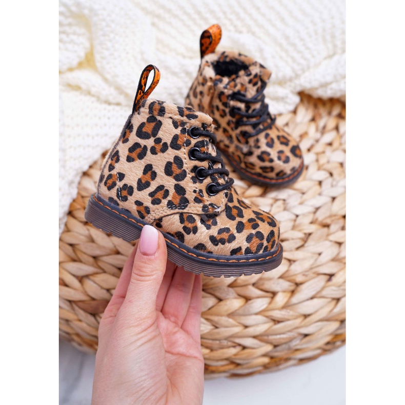 FRROCK Botas para niños con estampado de leopardo de cremallera Lilo marrón multicolor 2 FRROCK Botas para niños con estampado de leopardo de cremallera Lilo marrón multicolor 2