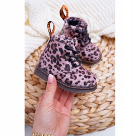 FRROCK Botas para niños con cremallera, estampado de leopardo rosa Lilo rosado multicolor 2 FRROCK Botas para niños con cremallera, estampado de leopardo rosa Lilo rosado multicolor 2