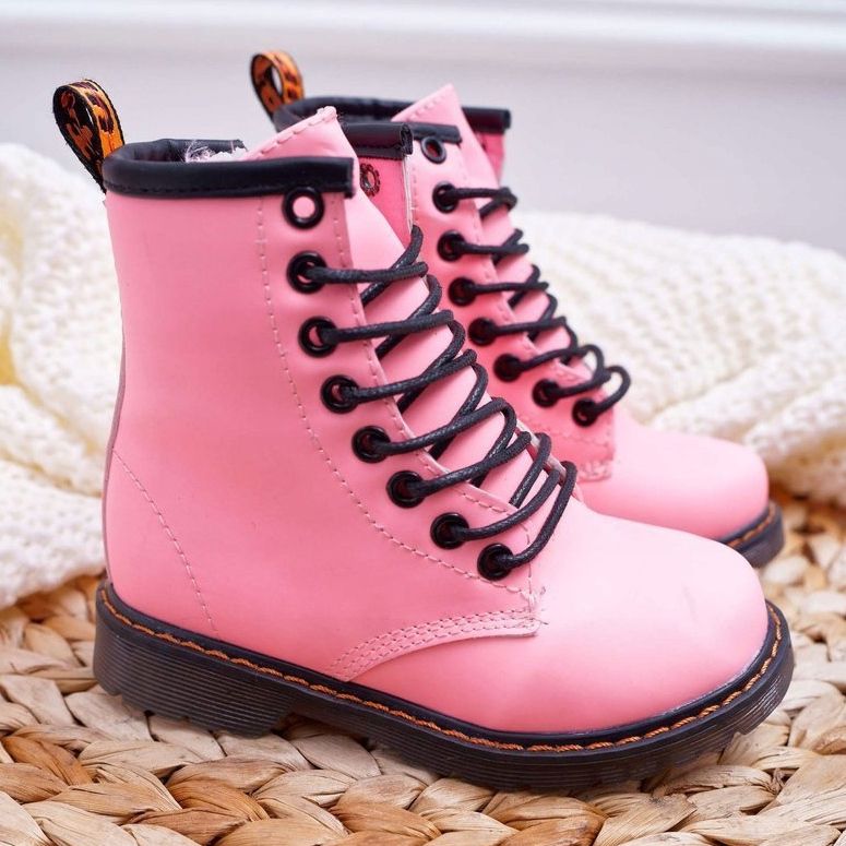 FRROCK Botas de abrigo para niños con cremallera, gabby rosa fosforescente 1