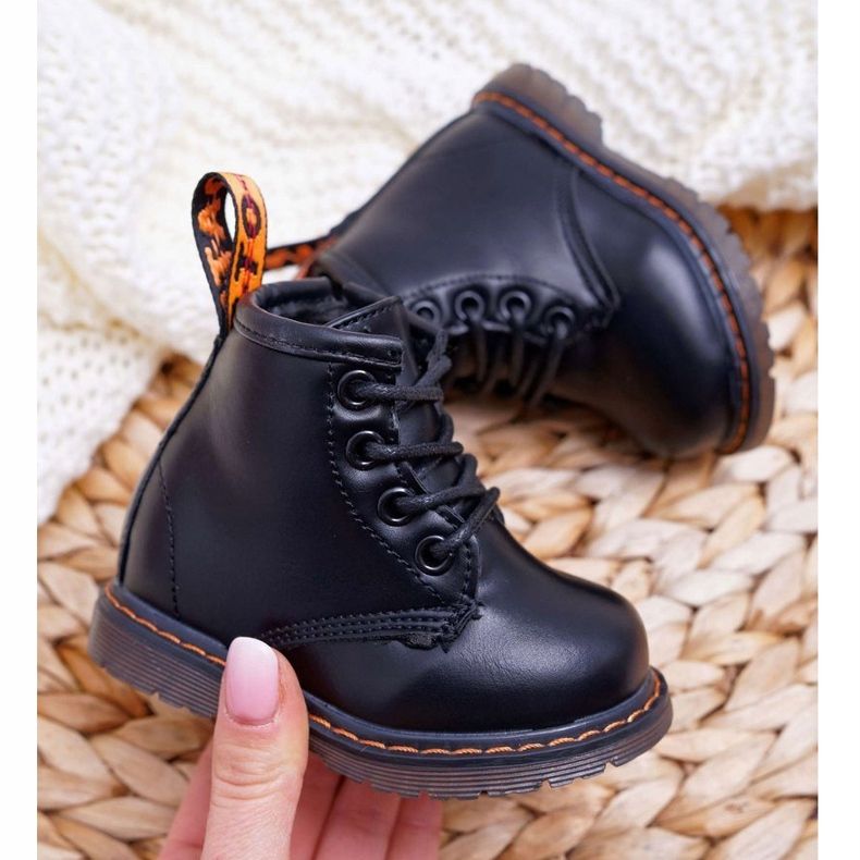 FRROCK Botas cálidas negras Goopy para niños con cremallera negro 1