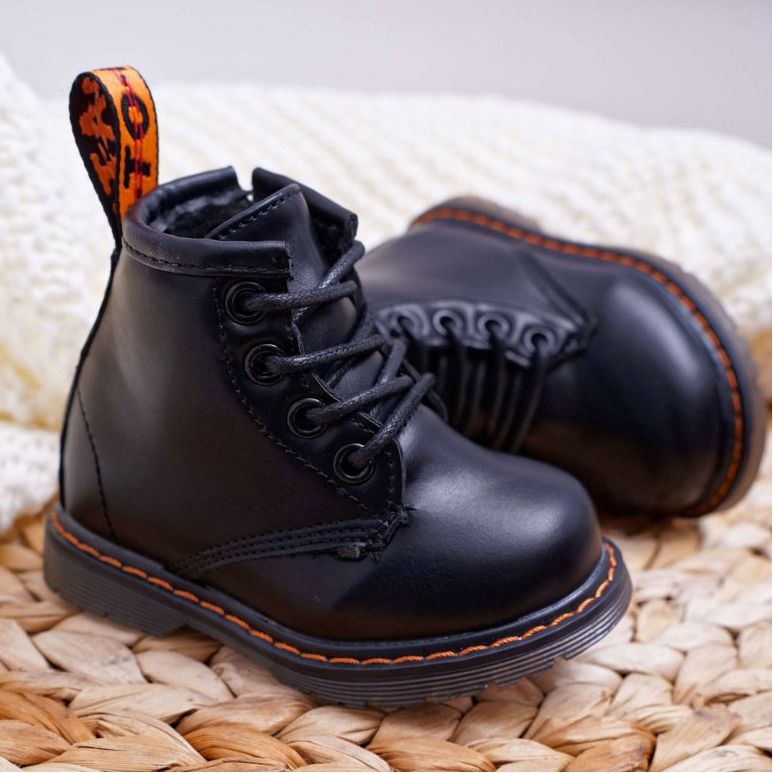 FRROCK Botas cálidas negras Goopy para niños con cremallera negro 2