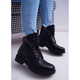 FRID Botas de mujer con perlas Warm Black Memer negro 1