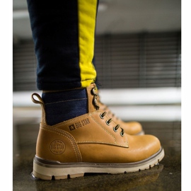 Botas de cuero para hombre Big Star Camel EE174266 marrón 4