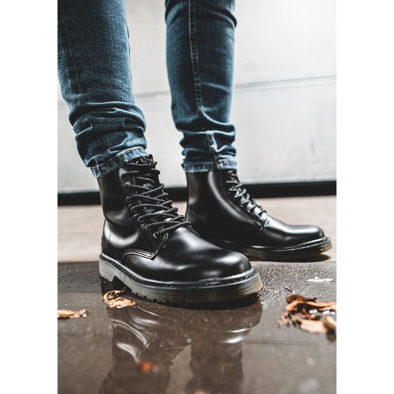 Botas Senderismo Hombre Piel Big Star Negro EE174268 1