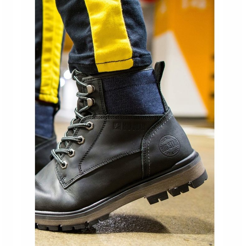 Botas Senderismo Hombre Piel Big Star Negra EE174267 negro 2