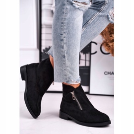 Botas de Mujer con Cremallera Ante Negro Juno 1