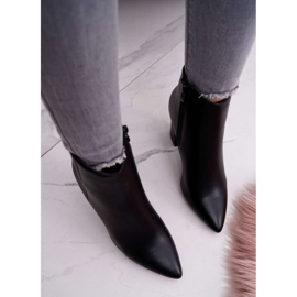 SEA Botas con tacón para mujer en Spitz Black Felino negro 4
