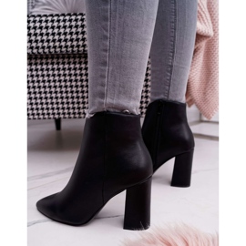 SEA Botas con tacón para mujer en Spitz Black Felino negro 3