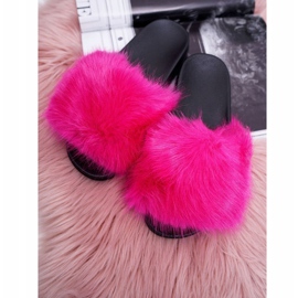 PS1 Pantuflas de Mujer con Piel NiceFur Fucsia rosado 4