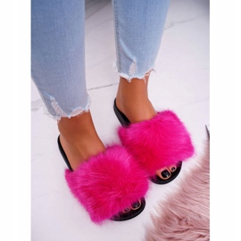 PS1 Pantuflas de Mujer con Piel NiceFur Fucsia rosado 3