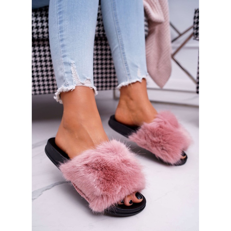 PS1 Pantuflas de Mujer con Piel Rosa NiceFur rosado 1