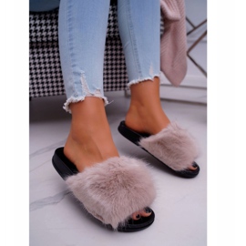 PS1 Pantuflas de Mujer Beige con Piel NiceFur 1