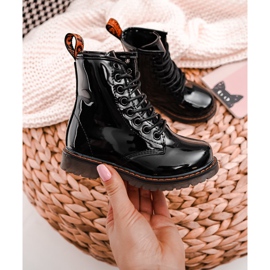FRROCK Botas Infantiles Cálidas con Cremallera Lacado Black Goopy negro 2