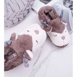 BUGO Pantuflas De Mujer Con Piel Reno Reno Marrón 2