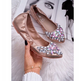 PS1 Bailarinas de Mujer con Piedras Cristal de Oro Rosa rosado 1