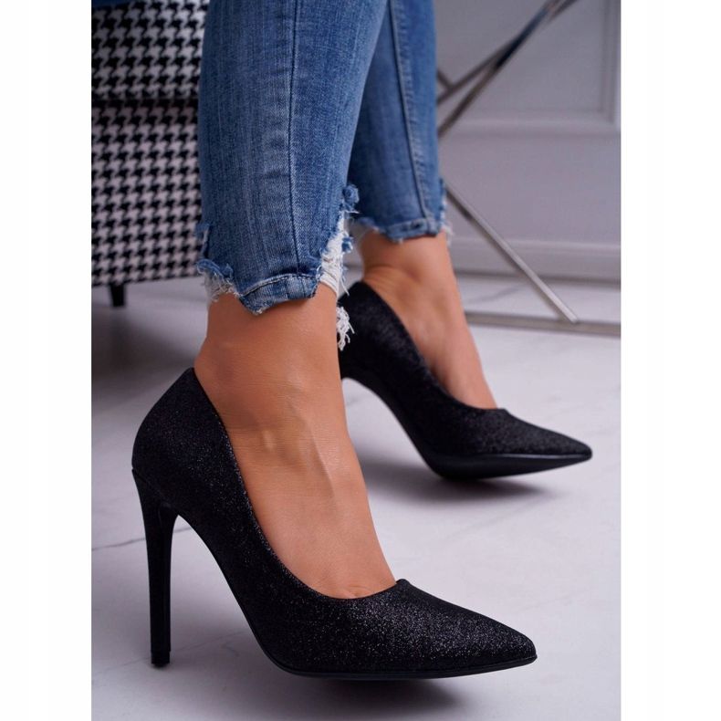 PS1 Tacones altos de mujer Glitter Black Vivien negro 1