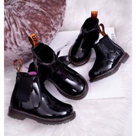 FRROCK Botas Infantiles Cálidas con Cremallera Lacado Gustro Negro 7