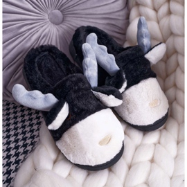 FRID Pantuflas de Mujer con Piel Reno Negro Deff 1