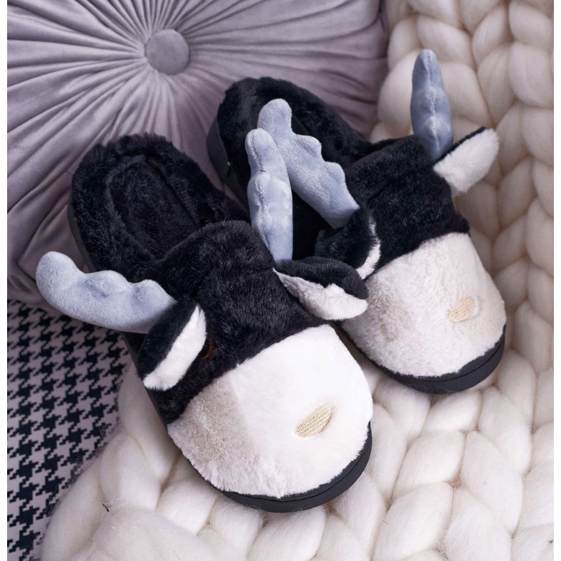 FRID Pantuflas de Mujer con Piel Reno Negro Deff 1