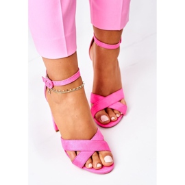 PS1 Sandalias De Mujer Con Tacón Ante Fluo Fucsia Telmen rosado 1 PS1 Sandalias De Mujer Con Tacón Ante Fluo Fucsia Telmen rosado 1