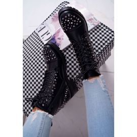 SEA Botas De Mujer Trabajadoras Con Diamantes De Imitación Negro Gether 3