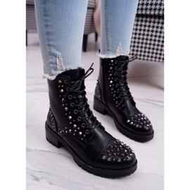 SEA Botas De Mujer Trabajadoras Con Diamantes De Imitación Negro Gether 5