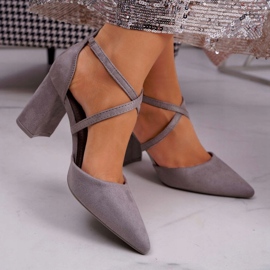 PS1 Zapatos de salón con tacón para mujer en Spitz Grey Future gris 3