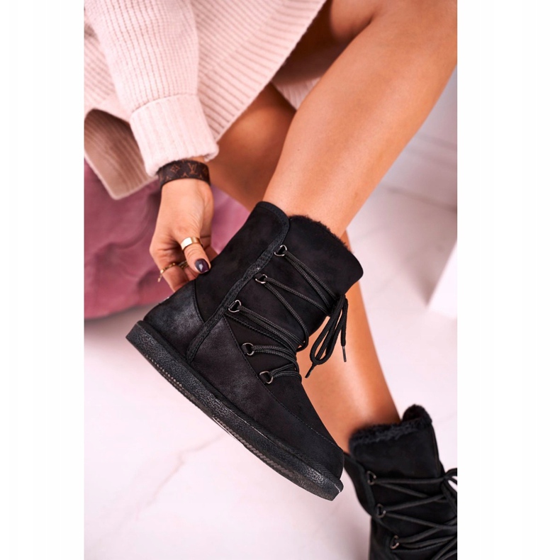 HAN Botas de nieve para mujer con pelo negro Ilana 2