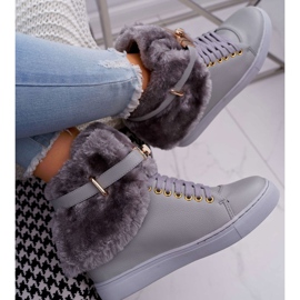 Botas Lu Boo grises con piel Gisele 3