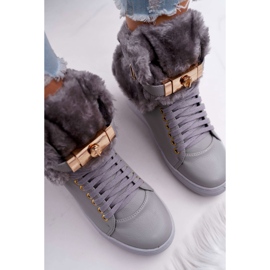 Botas Lu Boo grises con piel Gisele 5