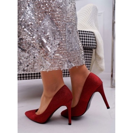 Zapatos de tacón de mujer Lu Boo Glitter Red D-57 Valerii negro 5
