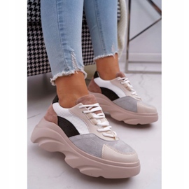 SEA Zapatillas Deportivas Mujer Suela Gruesa Beige Cardamon 3