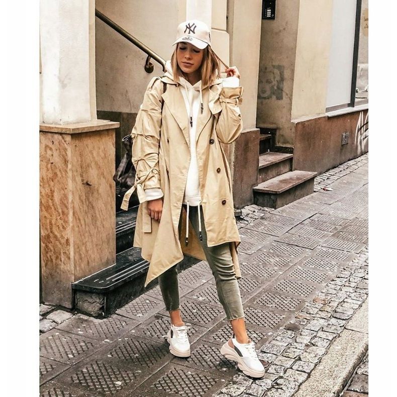 SEA Zapatillas Deportivas Mujer Suela Gruesa Beige Cardamon 1