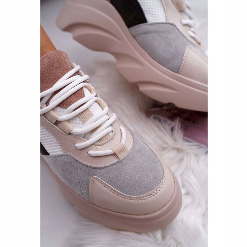 SEA Zapatillas Deportivas Mujer Suela Gruesa Beige Cardamon 2