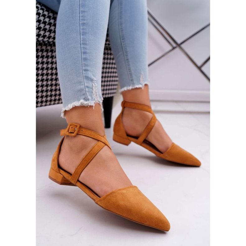 PS1 Bailarinas de ante para mujer en Spitz Camel Vontare marrón 1 PS1 Bailarinas de ante para mujer en Spitz Camel Vontare marrón 1