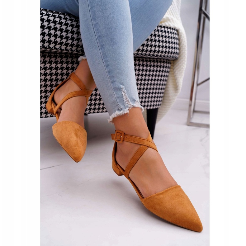 PS1 Bailarinas de ante para mujer en Spitz Camel Vontare marrón 2 PS1 Bailarinas de ante para mujer en Spitz Camel Vontare marrón 2