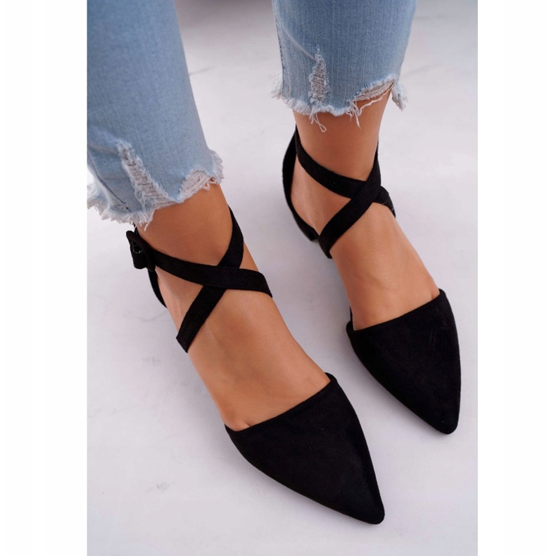 PS1 Bailarinas de ante para mujer en Spitz Black Vontare negro 2 PS1 Bailarinas de ante para mujer en Spitz Black Vontare negro 2