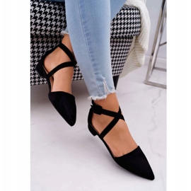 PS1 Bailarinas de ante para mujer en Spitz Black Vontare negro 1