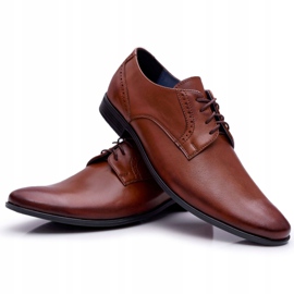Zapatos Brogues para hombre de cuero elegante Bednarek Brown Herod marrón 8