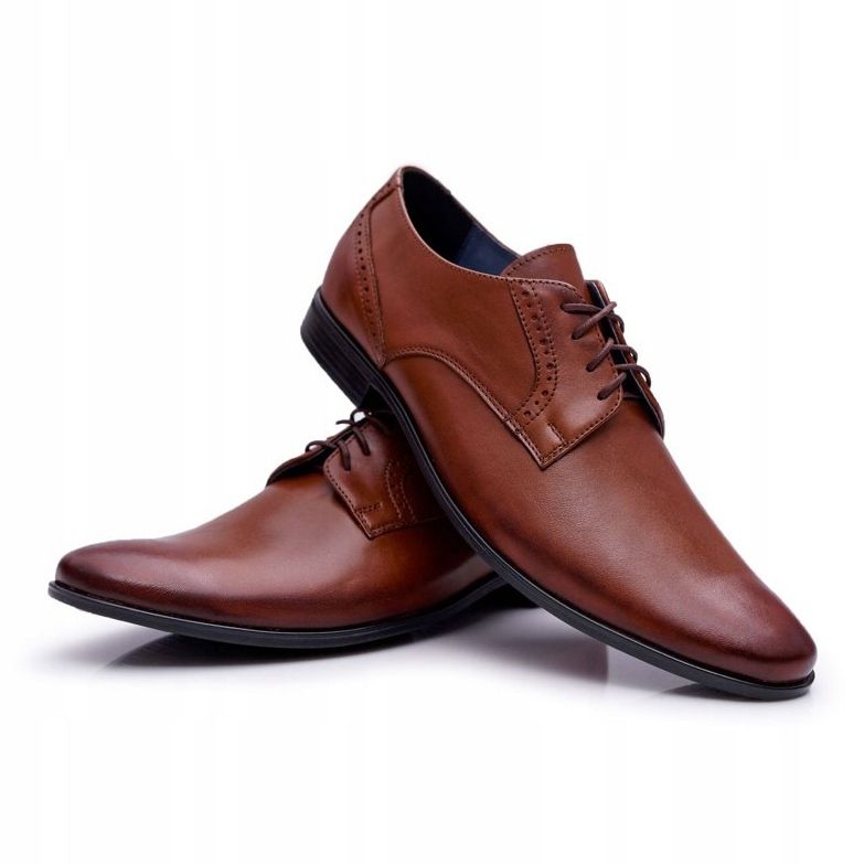 Zapatos Brogues para hombre de cuero elegante Bednarek Brown Herod marrón 1
