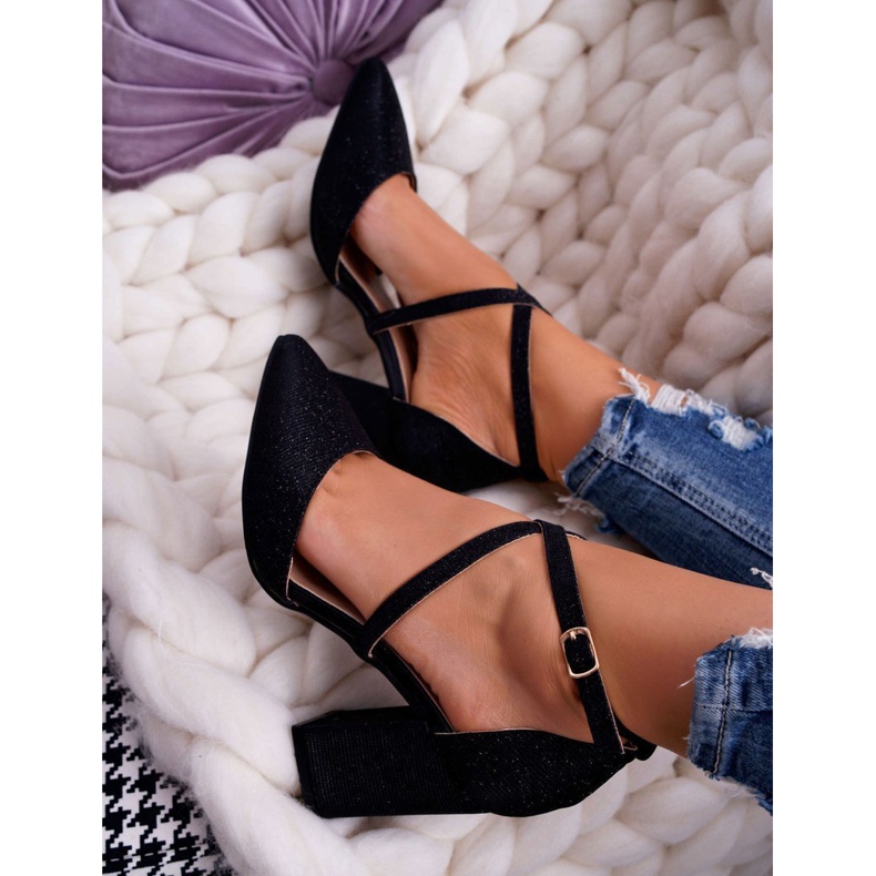 SEA De Mujer Zapatos De Tacón Con Purpurina Negro Perset multicolor 1