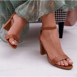 PS1 Sandalias Clásicas De Mujer Con Tacón Camel Fiji marrón 3